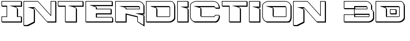 Interdiction 3D Font