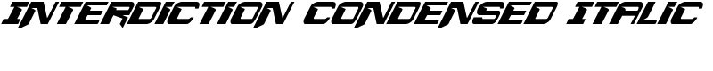 Interdiction Condensed Italic Font