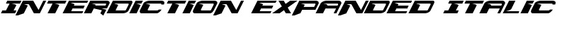 Interdiction Expanded Italic Font