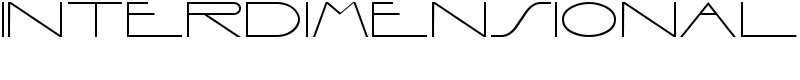 Interdimensional Font