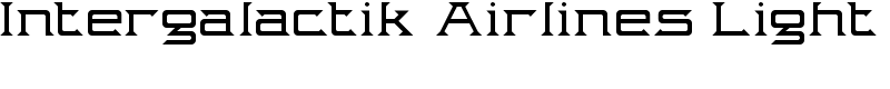 Intergalactik Airlines Light Font