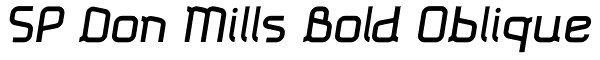 SP Don Mills Bold Oblique Font