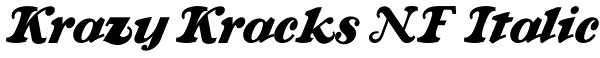 Krazy Kracks NF Italic Font