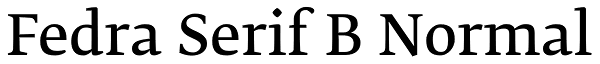 Fedra Serif B Normal Font