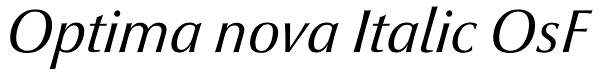 Optima nova Italic OsF Font