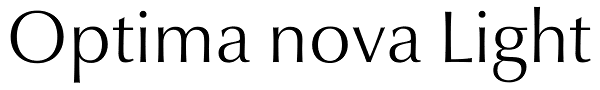 Optima nova Light Font