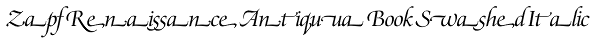 Zapf Renaissance Antiqua Book Swashed Italic Font