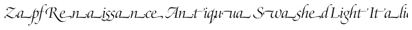 Zapf Renaissance Antiqua Swashed Light Italic Font