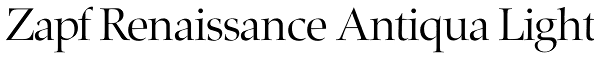 Zapf Renaissance Antiqua Light Font