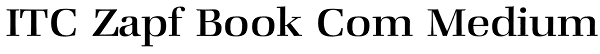 ITC Zapf Book Com Medium Font