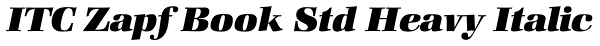ITC Zapf Book Std Heavy Italic Font