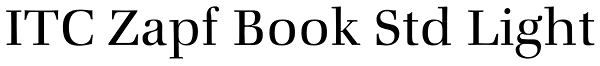 ITC Zapf Book Std Light Font