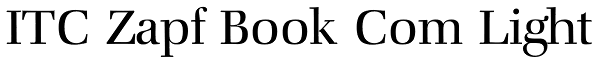 ITC Zapf Book Com Light Font