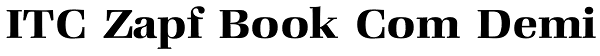 ITC Zapf Book Com Demi Font