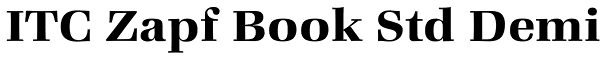 ITC Zapf Book Std Demi Font