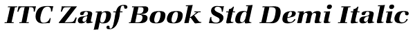 ITC Zapf Book Std Demi Italic Font