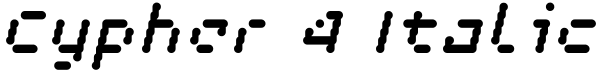 Cypher 4 Italic Font