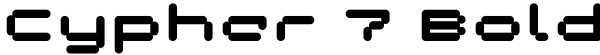 Cypher 7 Bold Font