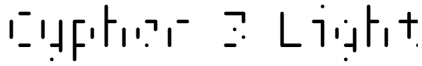 Cypher 3 Light Font