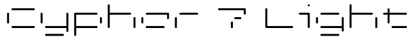 Cypher 7 Light Font