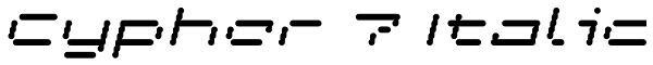 Cypher 7 Italic Font