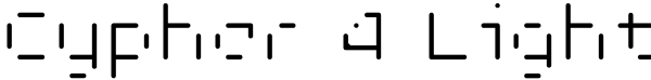 Cypher 4 Light Font