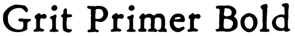 Grit Primer Bold Font