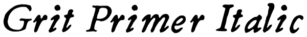 Grit Primer Italic Font