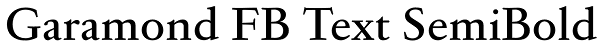 Garamond FB Text SemiBold Font