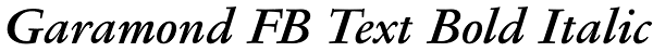 Garamond FB Text Bold Italic Font