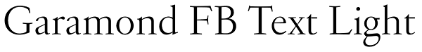Garamond FB Text Light Font