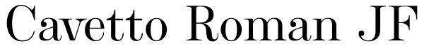 Cavetto Roman JF Font