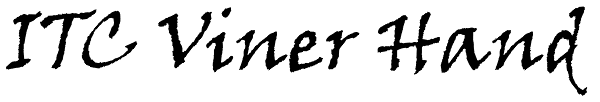 ITC Viner Hand Font