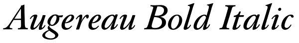 Augereau Bold Italic Font