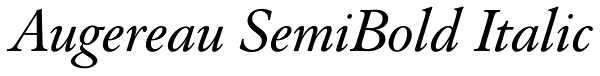 Augereau SemiBold Italic Font