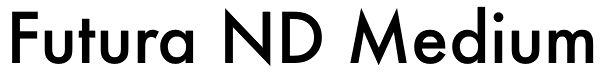 Futura ND Medium Font