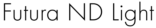Futura ND Light Font