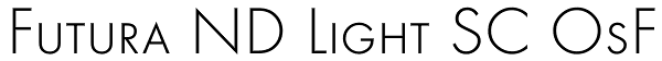 Futura ND Light SC OsF Font