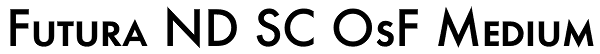 Futura ND SC OsF Medium Font