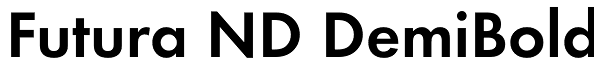 Futura ND DemiBold Font