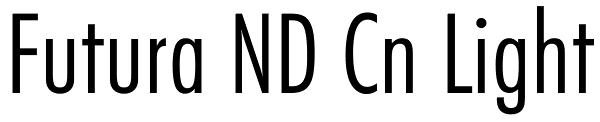 Futura ND Cn Light Font