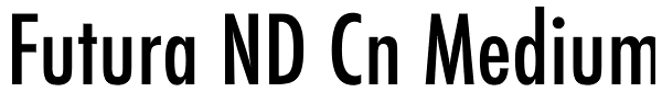 Futura ND Cn Medium Font