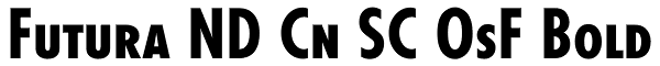 Futura ND Cn SC OsF Bold Font