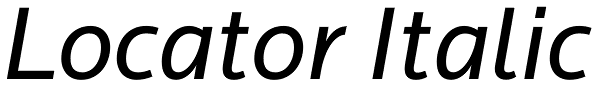 Locator Italic Font