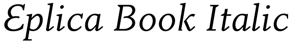Eplica Book Italic Font