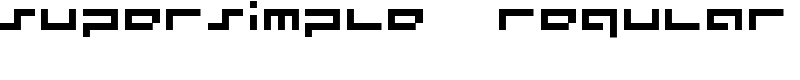 supersimple  regular Font