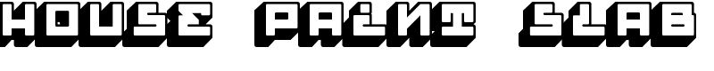 House Paint Slab Font