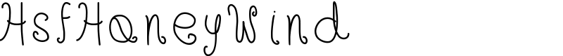 HsfHoneyWind Font