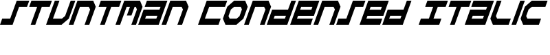Stuntman Condensed Italic Font