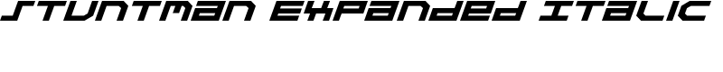 Stuntman Expanded Italic Font